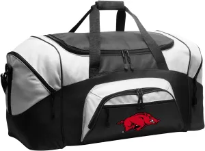 Arkansas Razorbacks Large Duffel Bag - Black - Official University of Arkansas Gym Bag, Suitcase or Overnight Bag