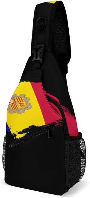 Armenian Flag Brush Stroke Sling Bag Crossbody Chest Bag Shoulder Bag For Travel Hiking Cycling Camping