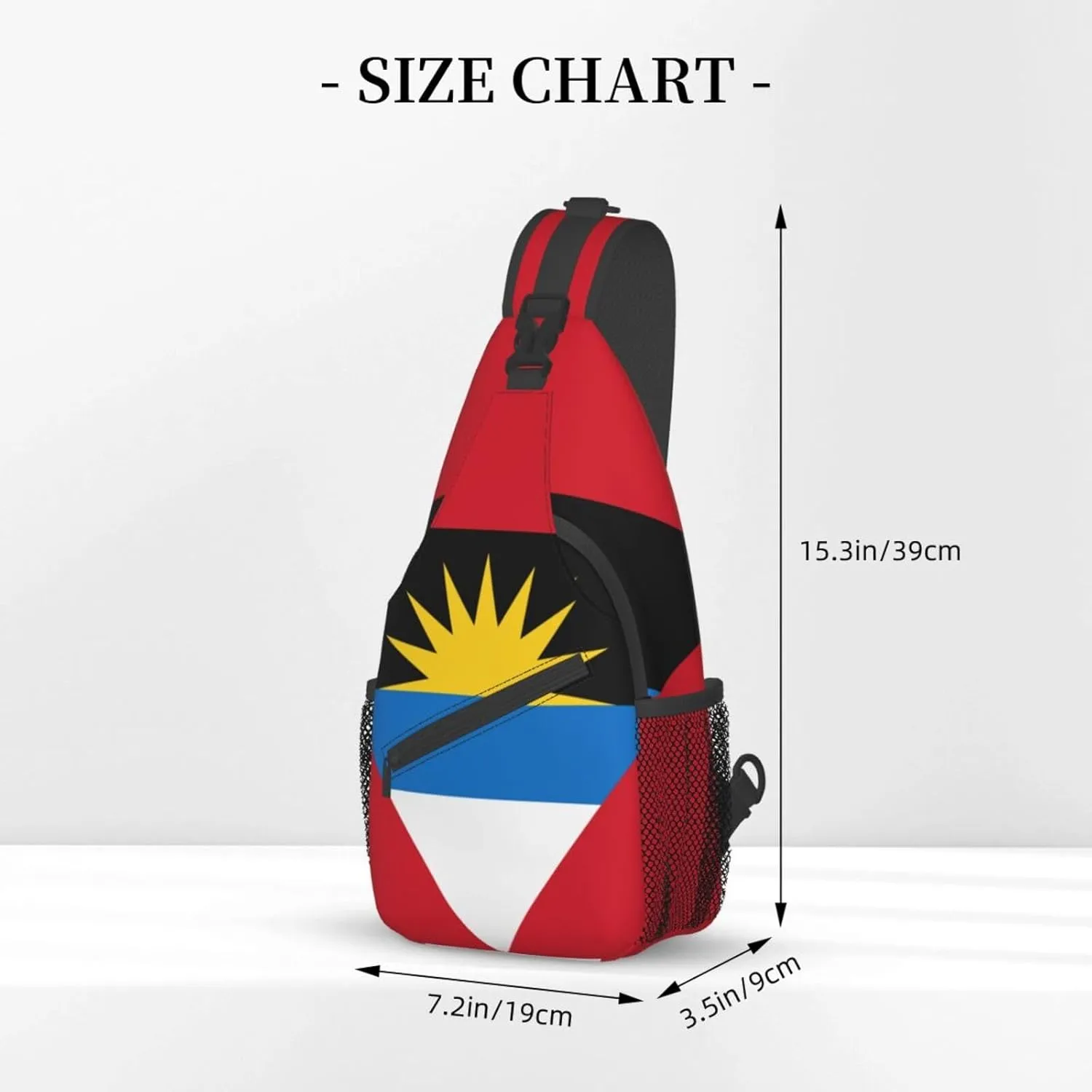ASYG Antigua And Barbuda Flag Sling Bag Crossbody Backpack Flag Travel Hiking Daypack Shoulder Chest Bag for Women Men