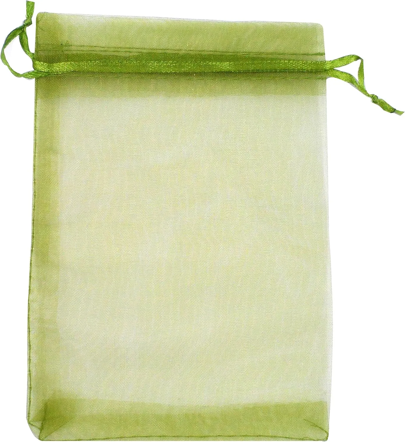ATCG 100pcs 8x12 Inches Large Drawstring Organza Bags Decoration Festival Wedding Party Favor Pouches (Green)