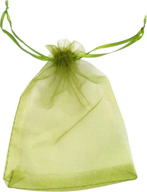 ATCG 100pcs 8x12 Inches Large Drawstring Organza Bags Decoration Festival Wedding Party Favor Pouches (Green)