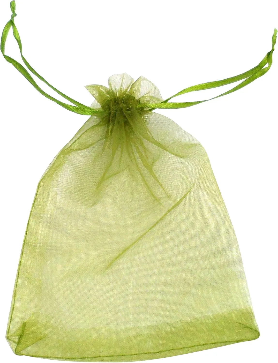 ATCG 100pcs 8x12 Inches Large Drawstring Organza Bags Decoration Festival Wedding Party Favor Pouches (Green)