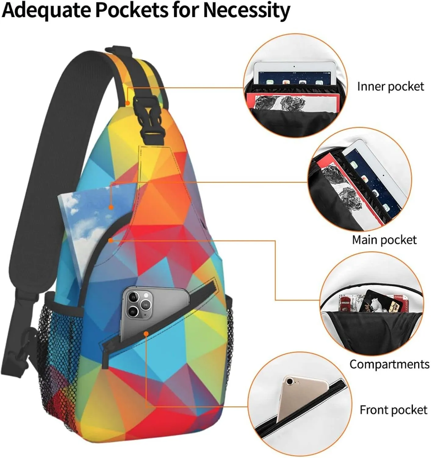 Autism Sling Bag for Women Men Autism Awareness Crossbody Sling Backpack Shoulder Chest Bag for Travel Hiking