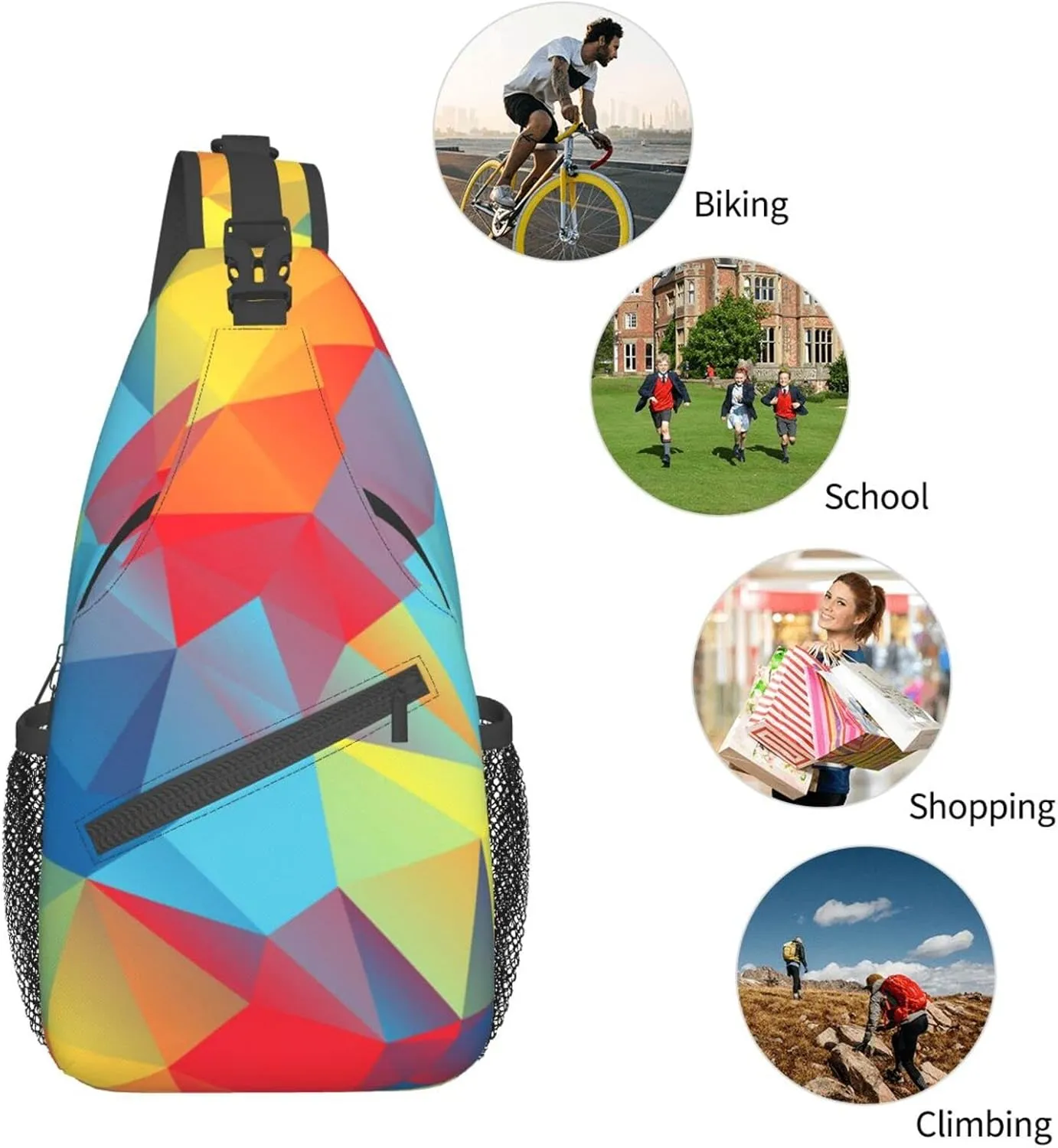 Autism Sling Bag for Women Men Autism Awareness Crossbody Sling Backpack Shoulder Chest Bag for Travel Hiking