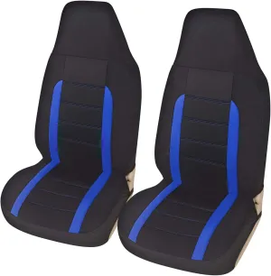 AUTOYOUTH Auto Car Front Seat Covers Bucket Seat Cover Airbag Compatible Auto Parts Motor Trend Car Accessories Universal Fit for Sedan Truck - Blue