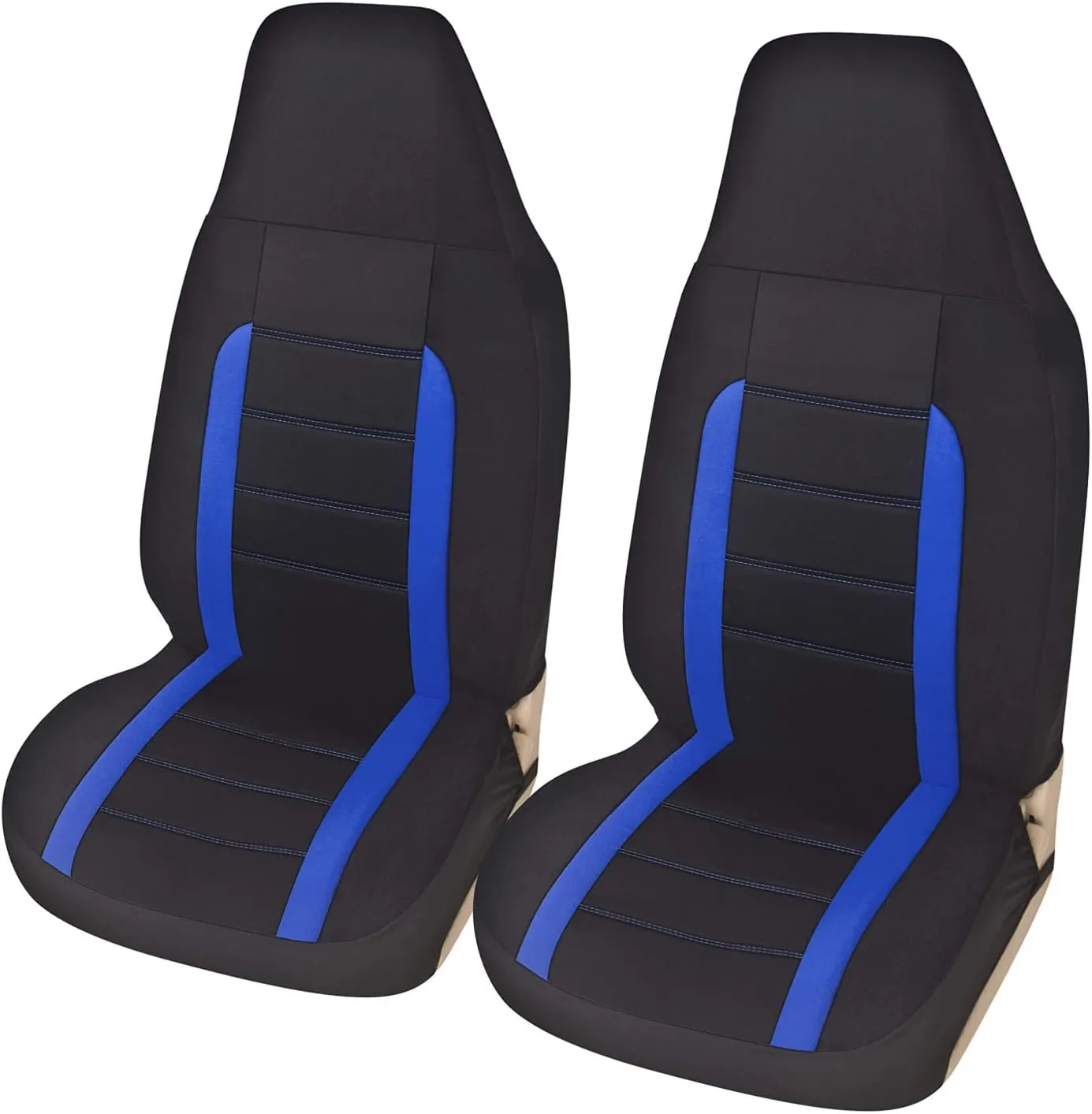 AUTOYOUTH Auto Car Front Seat Covers Bucket Seat Cover Airbag Compatible Auto Parts Motor Trend Car Accessories Universal Fit for Sedan Truck - Blue