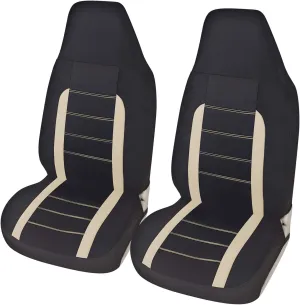 AUTOYOUTH Auto Car Front Seat Covers Bucket Seat Cover Automotive Universal Fit for Sedan Truck Trend Car Accessories - Beige