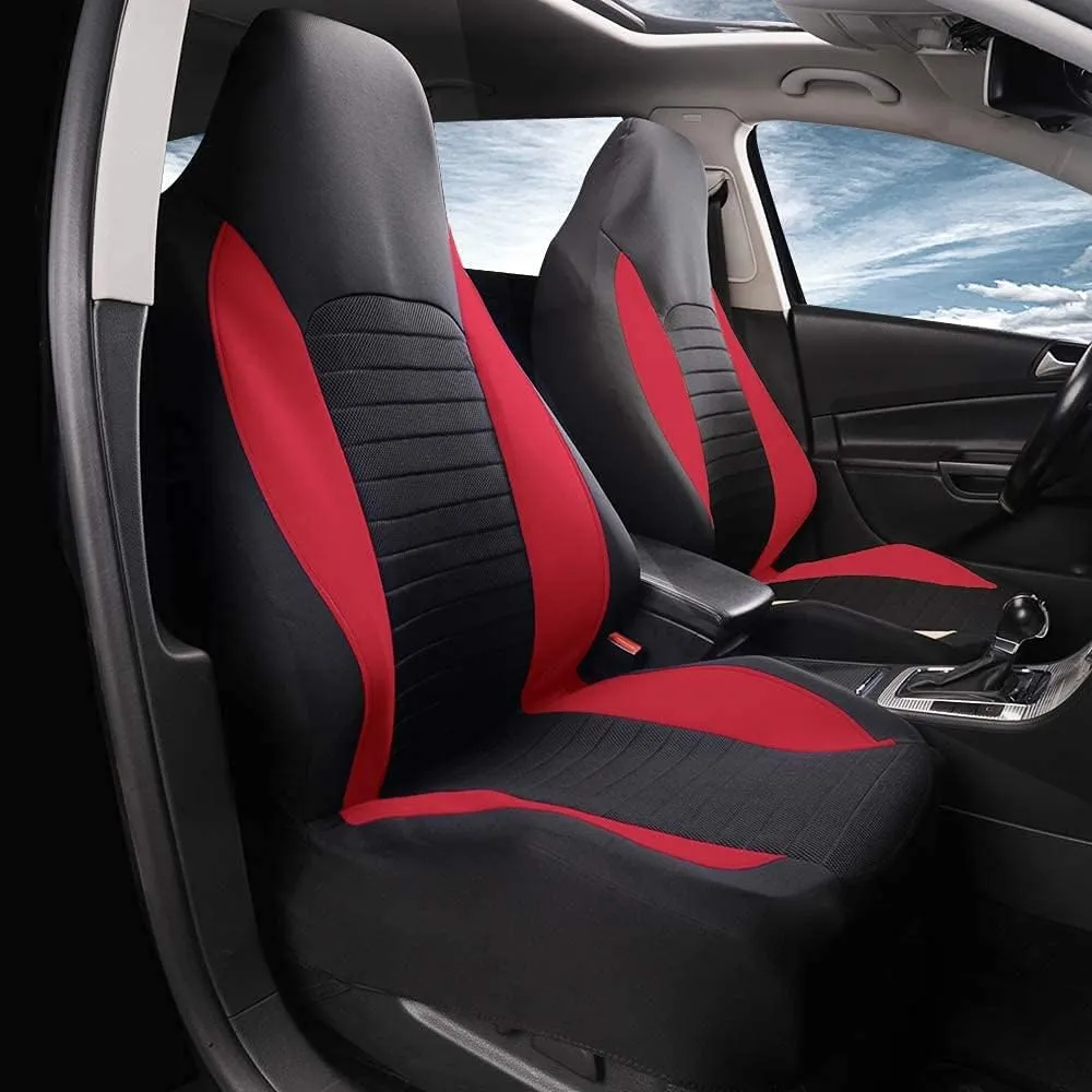 AUTOYOUTH Car Seat Covers - Achieve The Perfect Combination of Style and Protection with Universal Fit for Sedan, Truck, SUV - Black Red