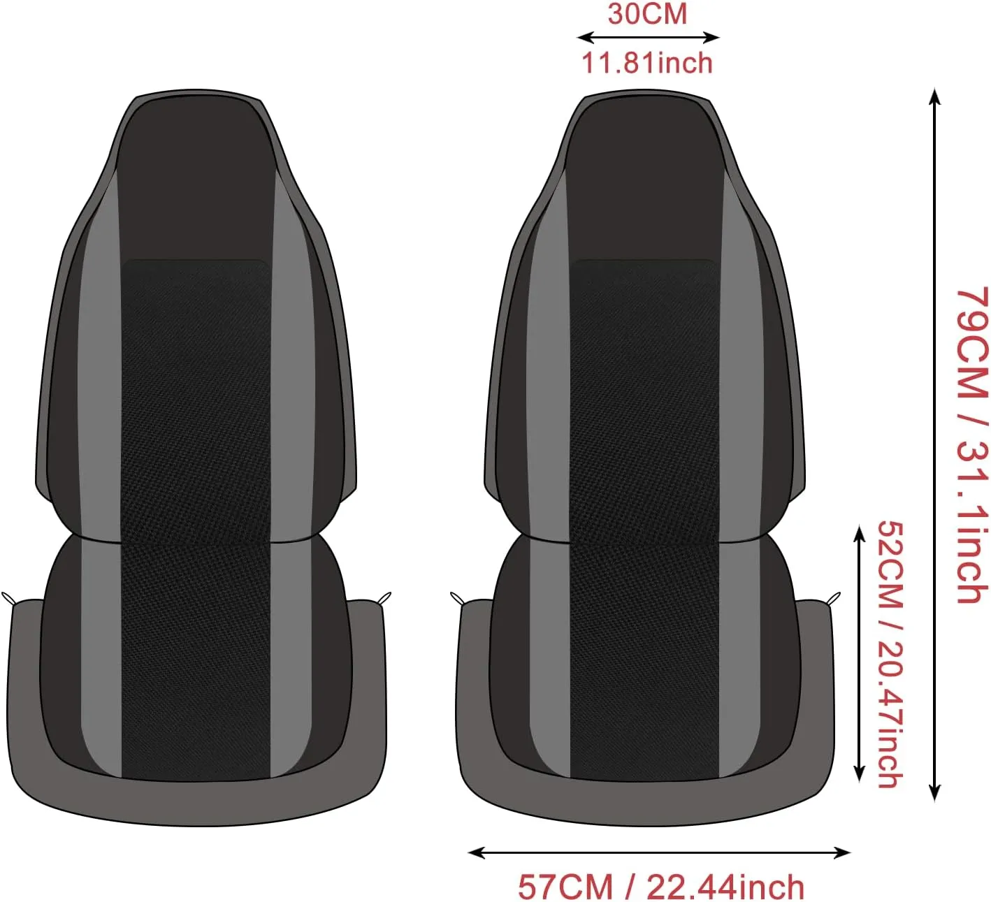AUTOYOUTH Car Seat Covers - Achieve The Perfect Combination of Style and Protection with Universal Fit for Sedan, Truck, SUV - Black Red