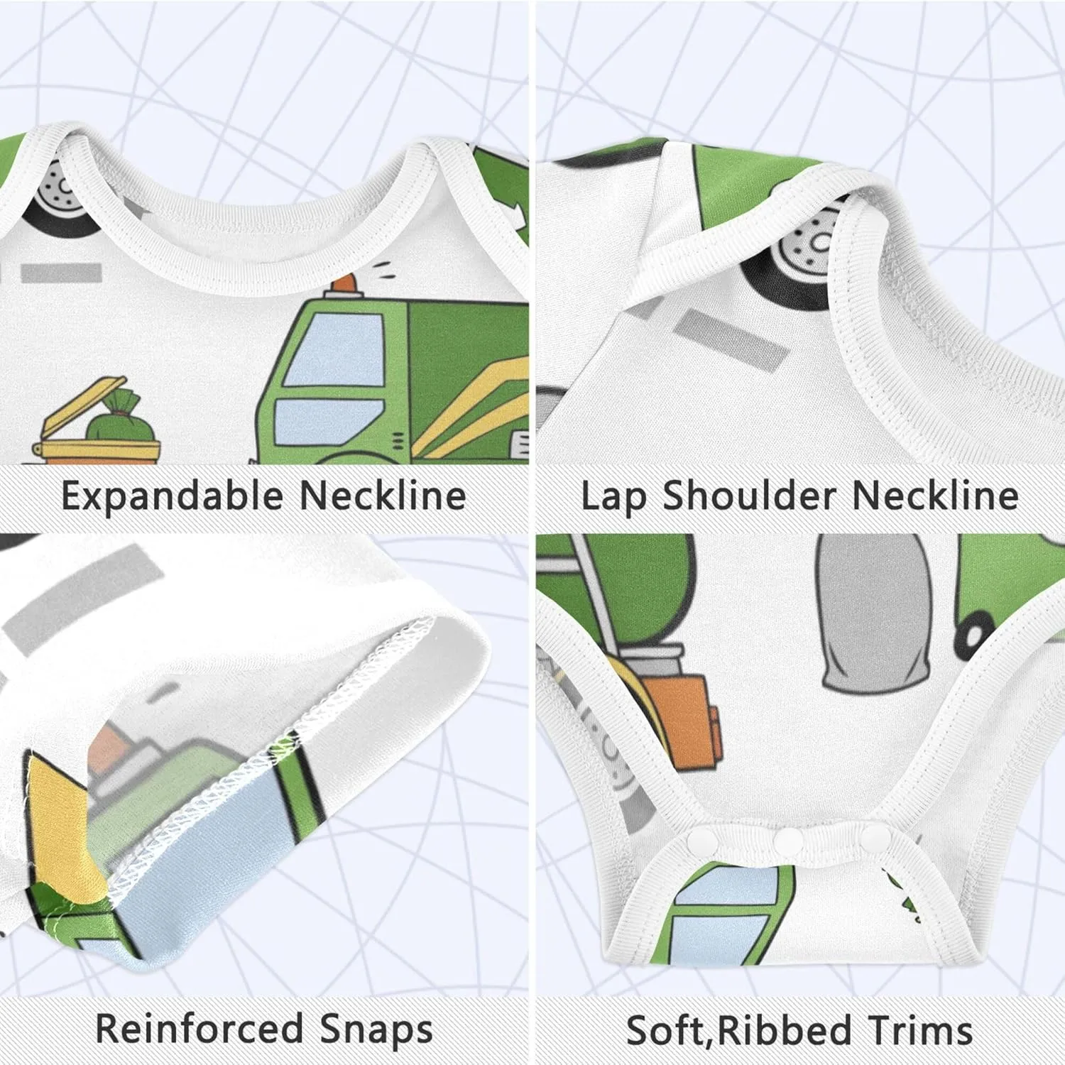 Baby Bodysuits Soft Cotton Short Sleeve Baby Clothes for Girls Boys