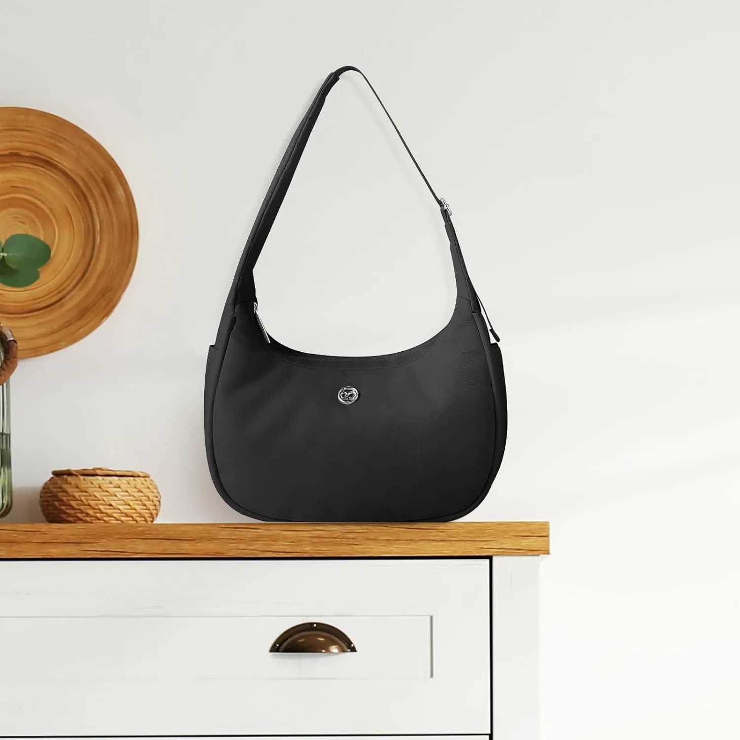 Babysun Mini Shoulder Bag Women Nylon Crescent Bag Underarm Shoulder Purse Women's Shoulder Handbags Small Tote Bag