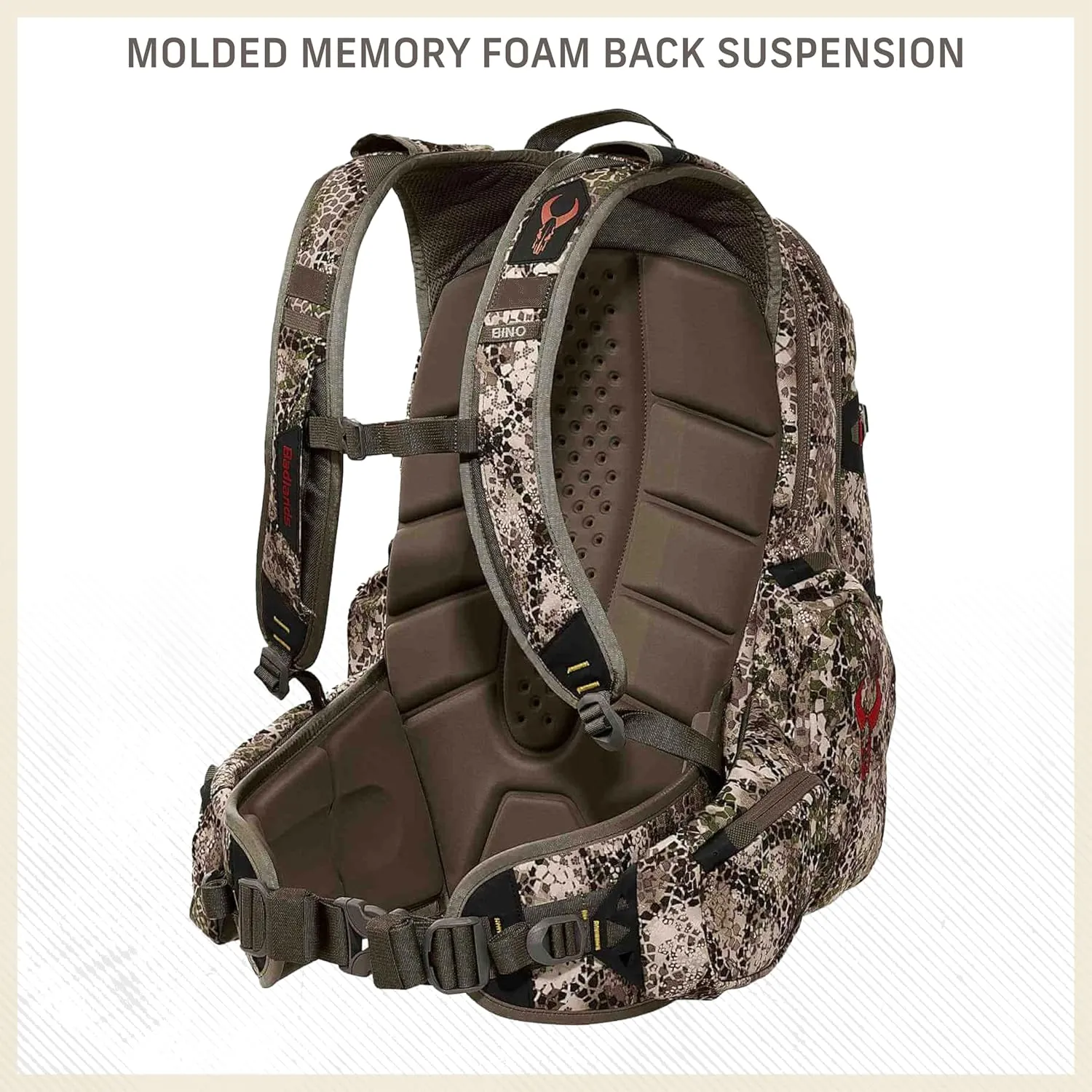 Badlands Superday Hunting Pack - Rifle and Bow Boot, Hip-Belt Holster, Molded Foam Suspension, Hydration-Compatible