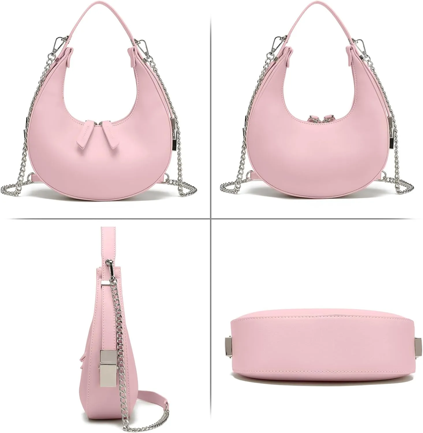 BAG WIZARD Stylish Clutch Purses for Women Hobo Tote Handbag Shoulder Bag with Crossbody Straps
