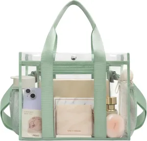 BAGAIL Clear Bag, Stadium Approved Clear Tote Bag with Inner Pocket, Transparent Travel Bag for Sports Event, Concert, Work