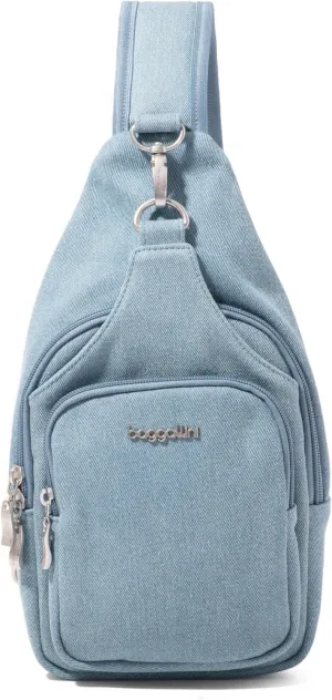Baggallini Central Park Sling - 12x7 Sling Crossbody Bag with Convertible Adjustable Shoulder Strap
