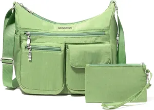 Baggallini Everywhere Bagg Crossbody Women 11x9 Lightweight Nylon Hobo Water-Resistant Travel Bag W/RFID