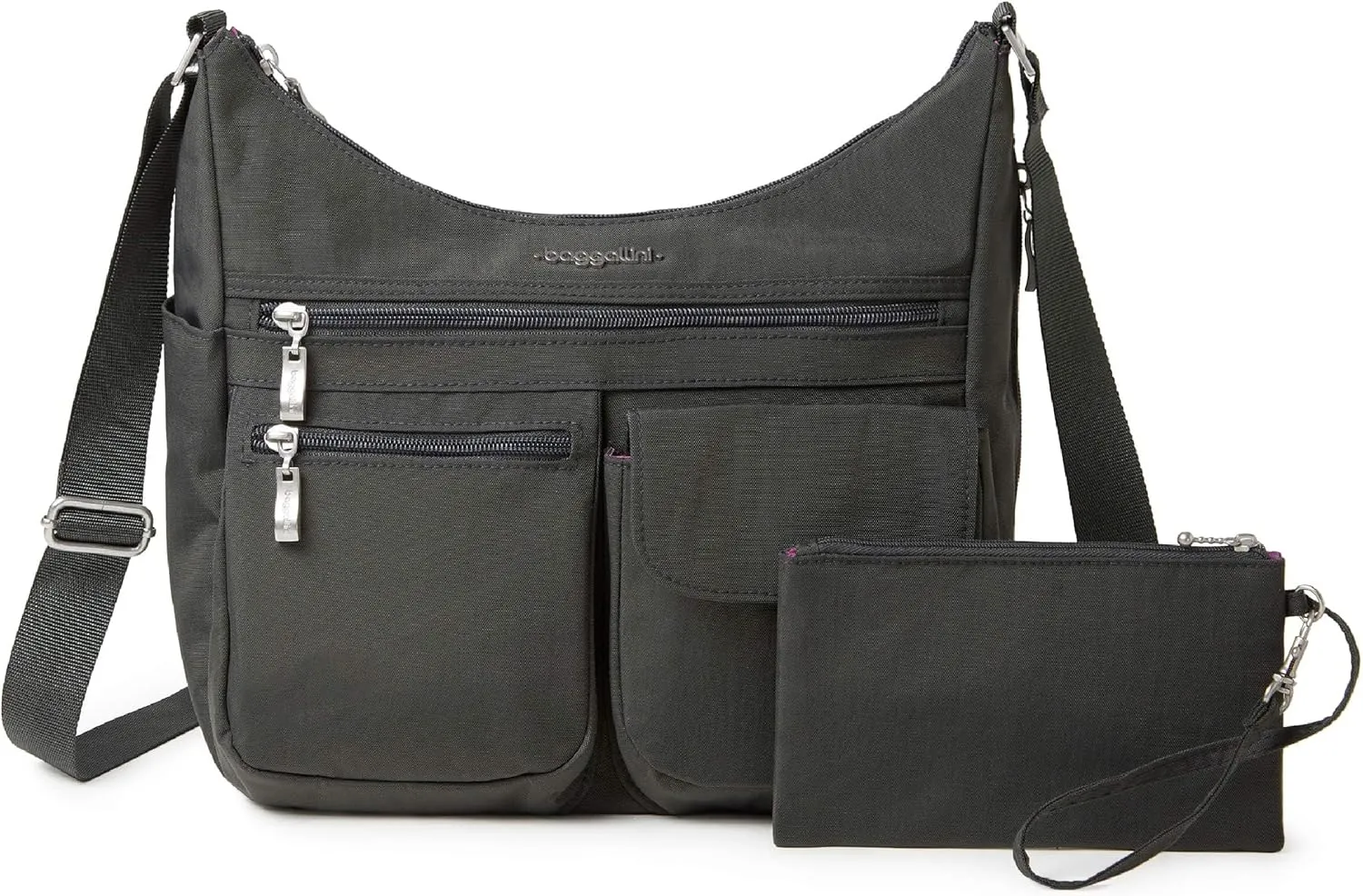Baggallini Everywhere Bagg Crossbody Women 11x9 Lightweight Nylon Hobo Water-Resistant Travel Bag W/RFID