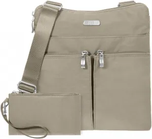Baggallini Horizon Crossbody Bags for Women 10x10.5 Lightweight Water-Resistant Nylon RFID Purse Handbag w/Wristlet Included