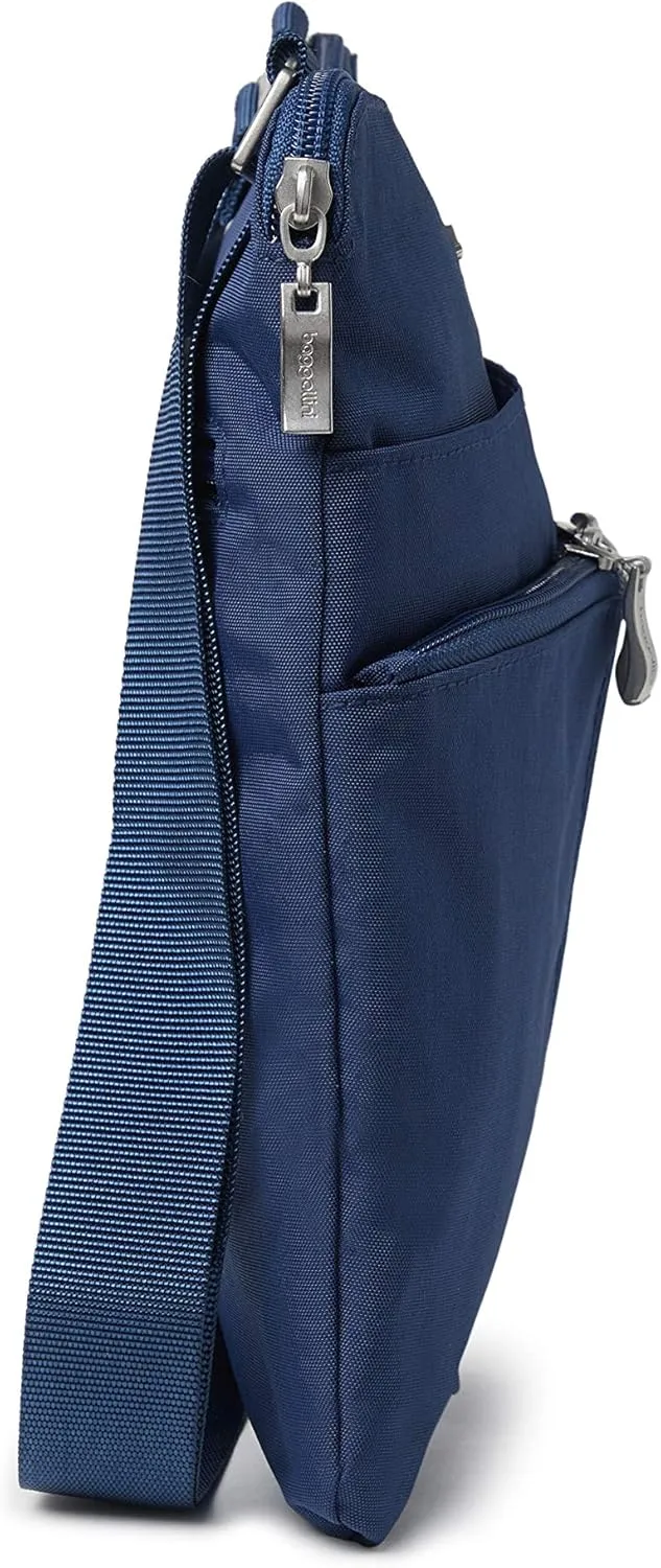 Baggallini Horizon Crossbody Bags for Women 10x10.5 Lightweight Water-Resistant Nylon RFID Purse Handbag w/Wristlet Included