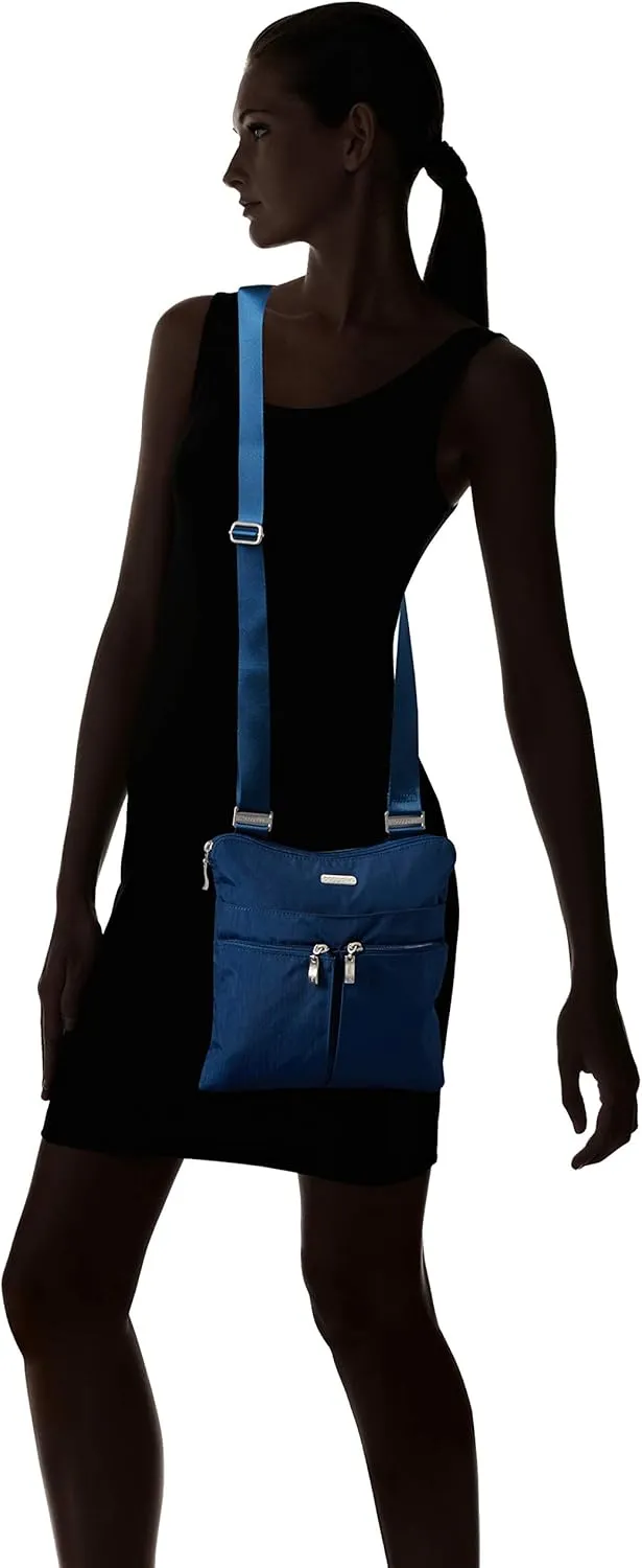 Baggallini Horizon Crossbody Bags for Women 10x10.5 Lightweight Water-Resistant Nylon RFID Purse Handbag w/Wristlet Included