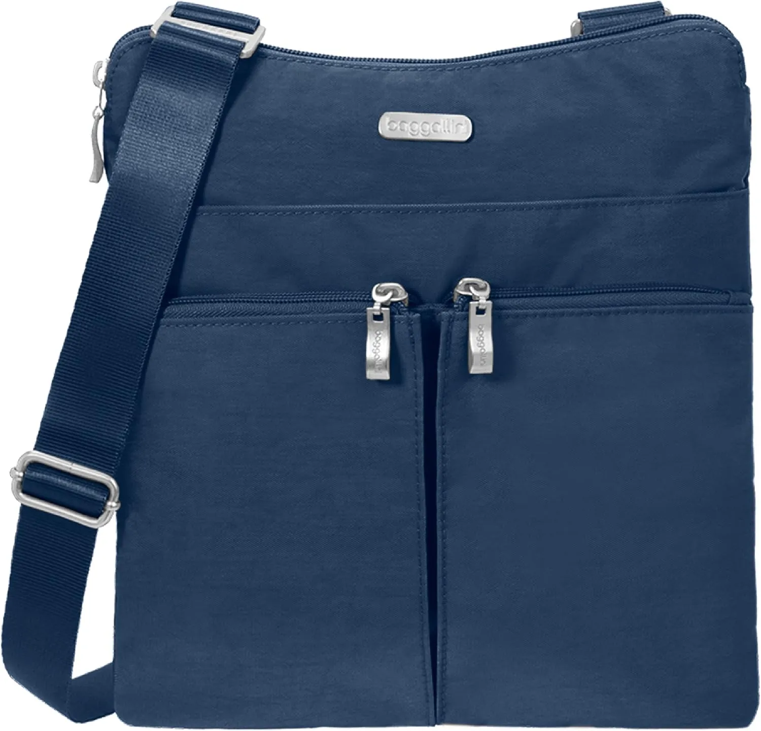 Baggallini Horizon Crossbody Bags for Women 10x10.5 Lightweight Water-Resistant Nylon RFID Purse Handbag w/Wristlet Included