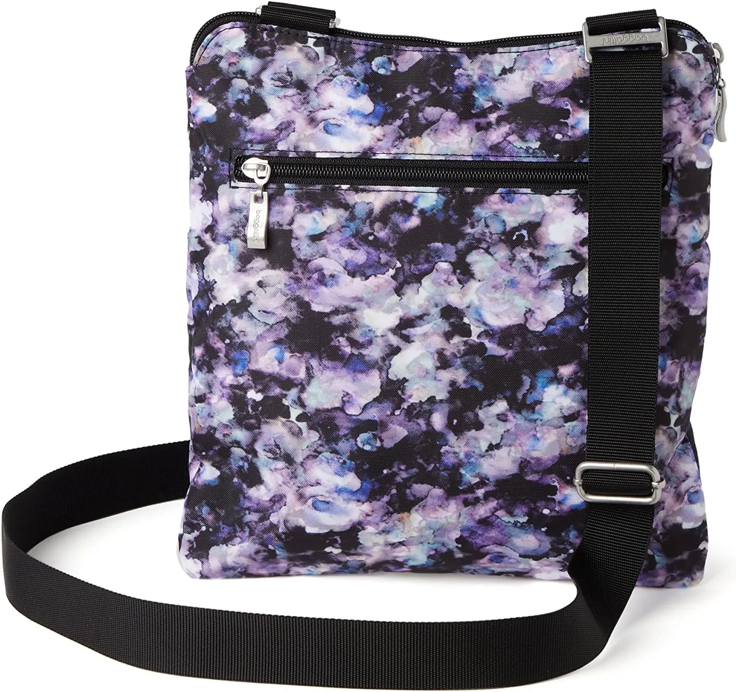 Baggallini Horizon Crossbody Bags for Women 10x10.5 Lightweight Water-Resistant Nylon RFID Purse Handbag w/Wristlet Included