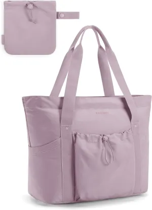 BAGSMART Tote Bag for Women, Tote Shoulder Bag with Laptop Compartment and Zipper Handbag for Travel, Work