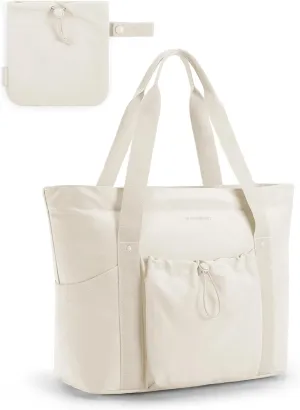 BAGSMART Tote Bag for Women, Tote Shoulder Bag with Laptop Compartment and Zipper Handbag for Travel, Work
