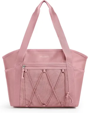BAGSMART Women's Multi-Compartment Tote Bag with Elastic Cord for Travel Fitness Outdoor Activities