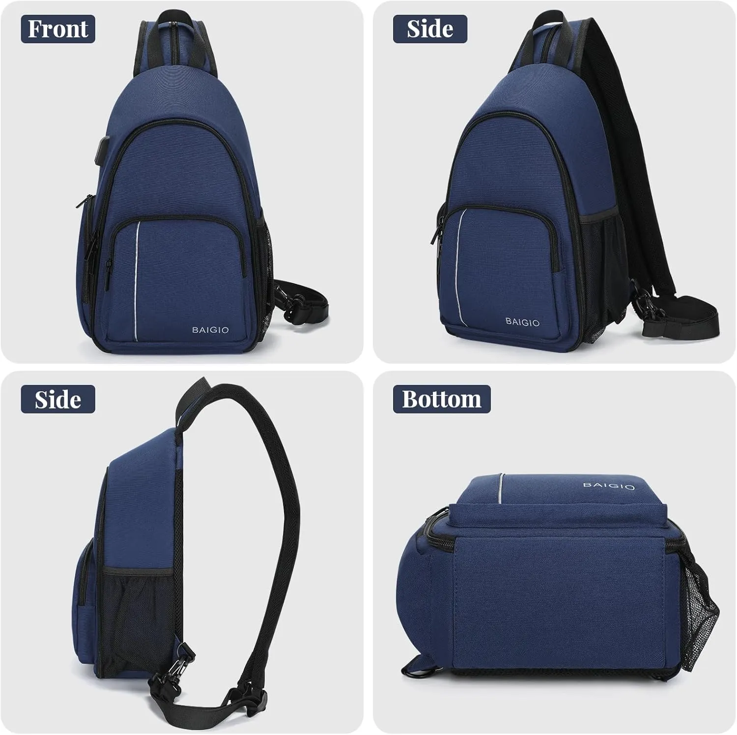 BAIGIO Camera Sling Bag Small Camera Backpack for Photographers,Water-resistant Camera Crossbody Bag Travel Caemra Backpack for DSLR SLR Mirrorless Camera