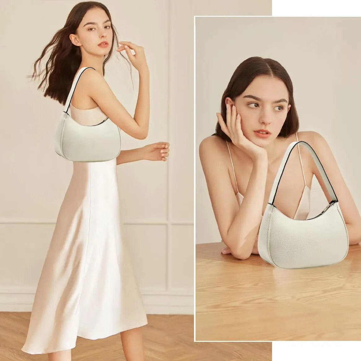 BAIKELI Crescent Shoulder Bags for Women Small Shoulder Purse Handbag Retro Classic Clutch Hobo Tote Bag Underarm Purse