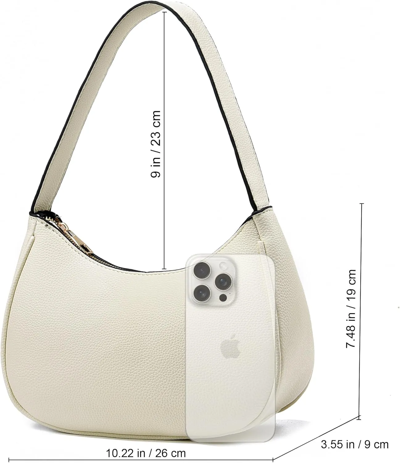 BAIKELI Crescent Shoulder Bags for Women Small Shoulder Purse Handbag Retro Classic Clutch Hobo Tote Bag Underarm Purse