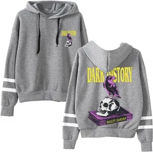 Bailey Sarian Dark History Merch Pullover Hoodies Pocketless Parallel Bars Sleeve Streetwear Sweatshirts