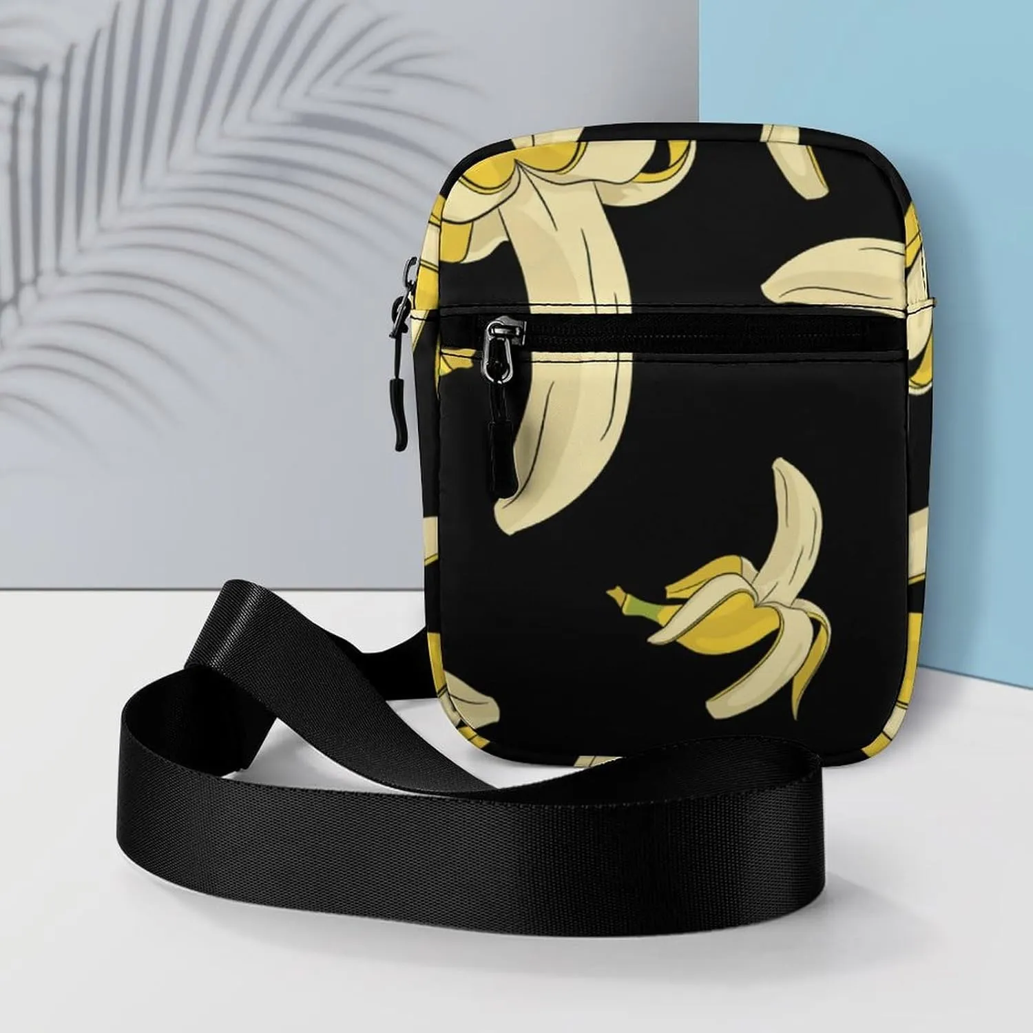 Banana Fruit Interesting Pattern Crossbody Bag Small Shoulder Bag Waterproof, Lightweight And Convenient