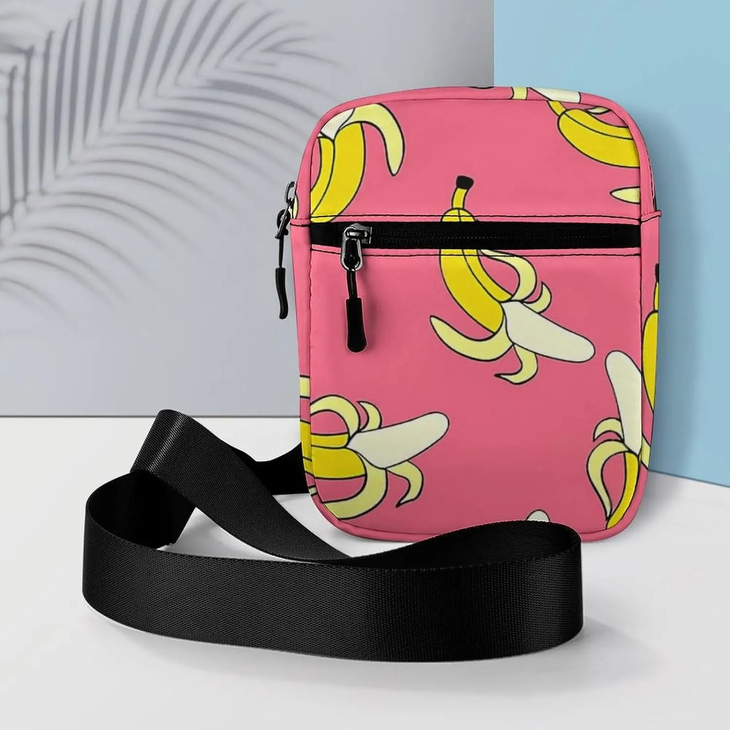 Banana Pattern Crossbody Bag Small Shoulder Bag Waterproof, Lightweight And Convenient