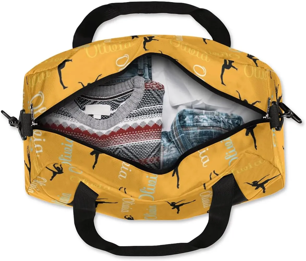 Bardic Custom Dance Bag Kids Duffel Overnight Cheerleader Bag for Girls Boys Personalized Cheer Bag Travel Duffel Bag Customized Gym Bag Kids Gifts -Colorful Names Dance