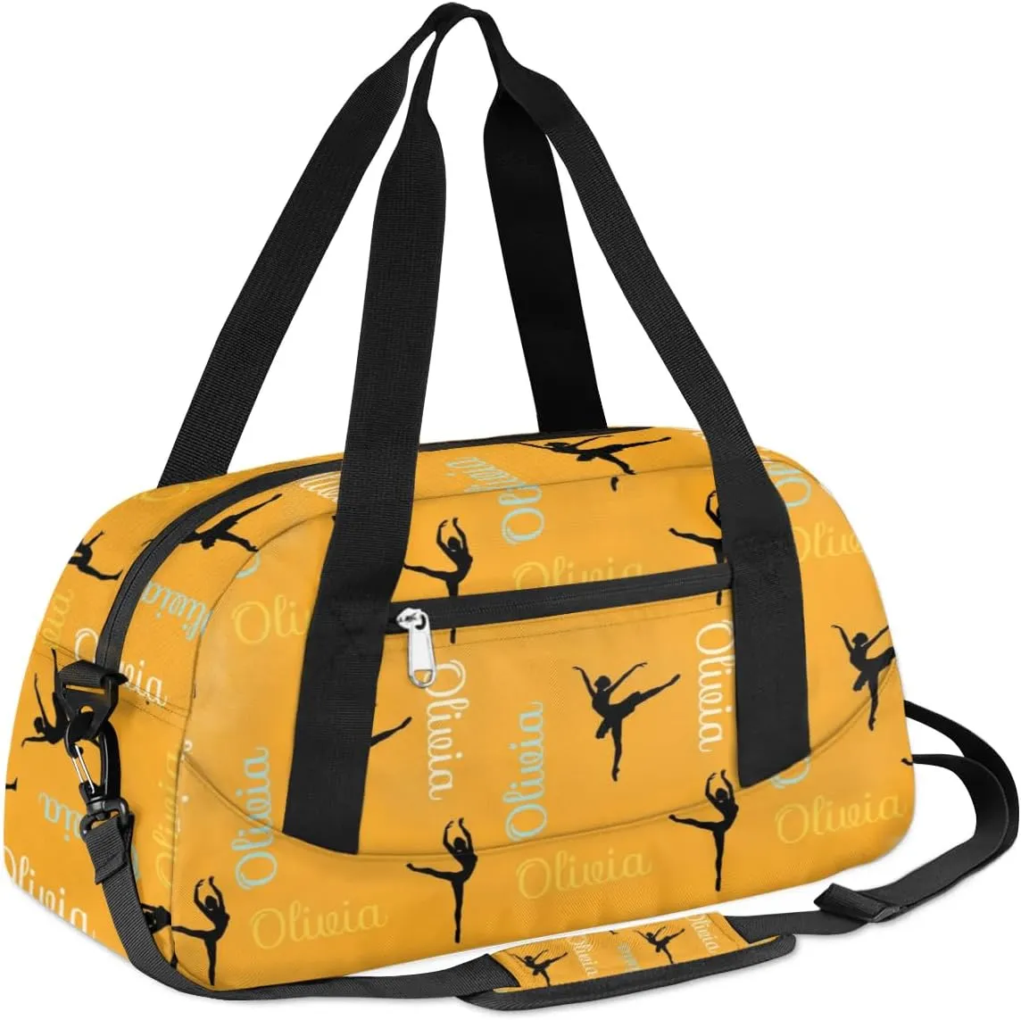 Bardic Custom Dance Bag Kids Duffel Overnight Cheerleader Bag for Girls Boys Personalized Cheer Bag Travel Duffel Bag Customized Gym Bag Kids Gifts -Colorful Names Dance