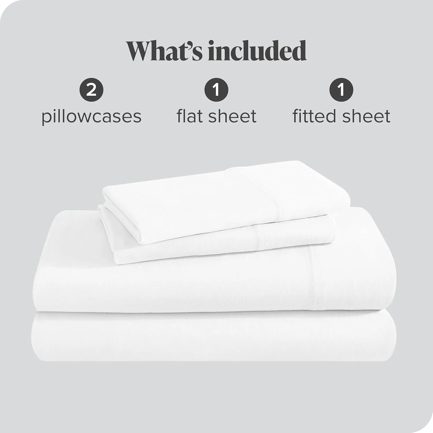 Bare Home 100% Organic Cotton Jersey Sheet Set, Ultra Soft, 100% Cotton - Sheet Set & Pillowcases - Deep Pocket Bed Sheets (Full, White)