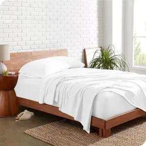 Bare Home 100% Organic Cotton Jersey Sheet Set, Ultra Soft, 100% Cotton - Sheet Set & Pillowcases - Deep Pocket Bed Sheets (Full, White)
