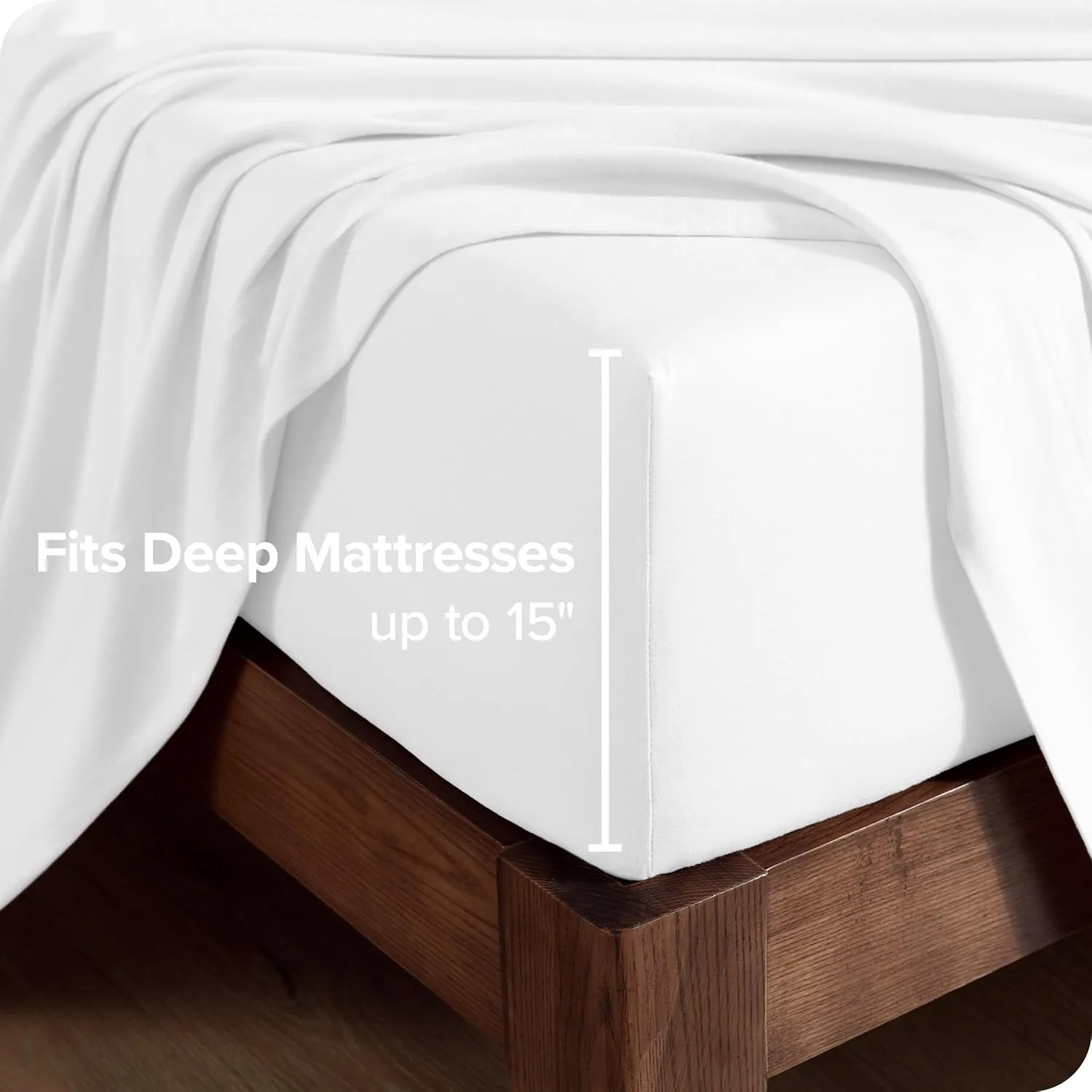 Bare Home 100% Organic Cotton Jersey Sheet Set, Ultra Soft, 100% Cotton - Sheet Set & Pillowcases - Deep Pocket Bed Sheets (Full, White)