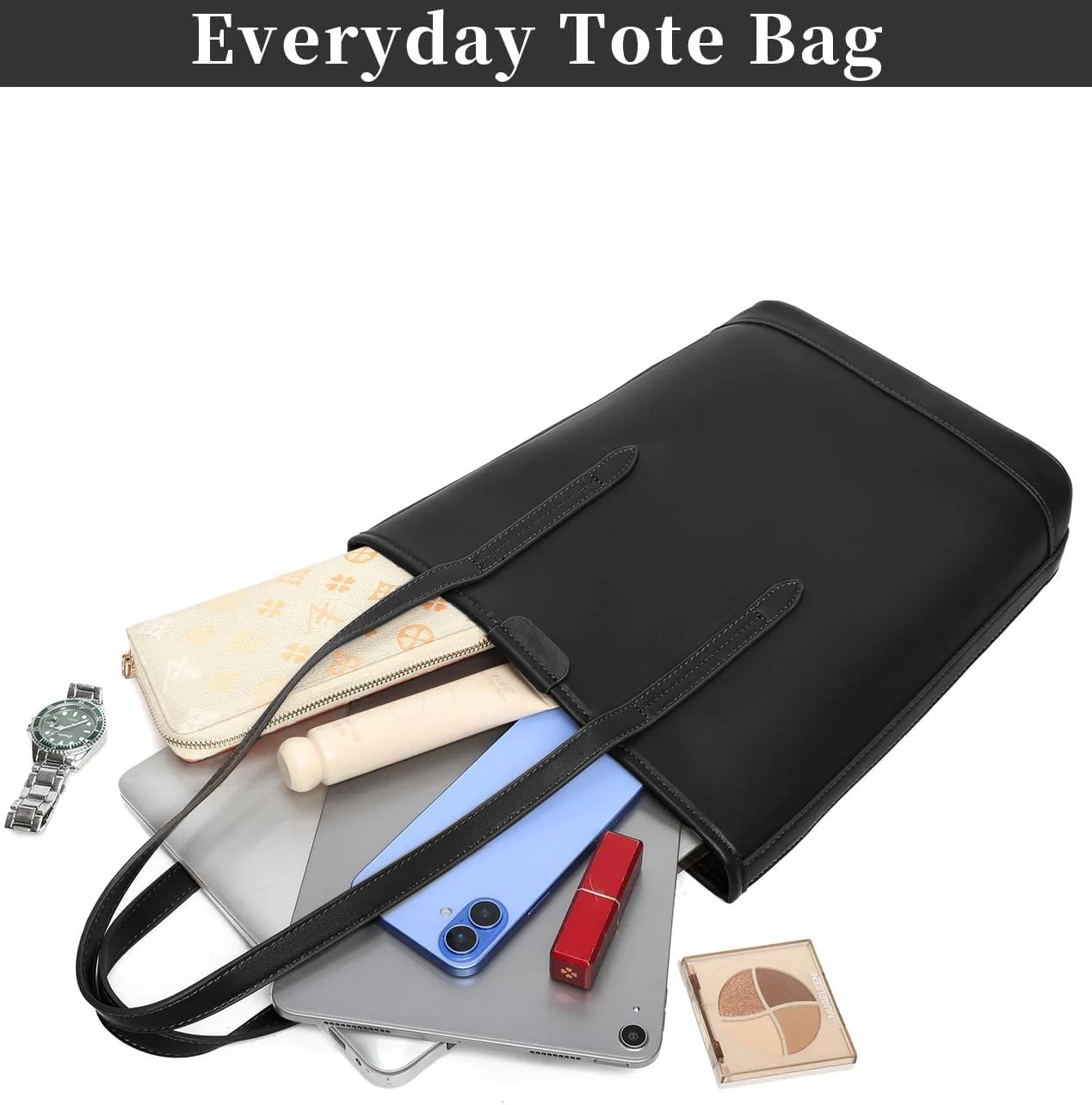 Barsine Tote Bags for Women Vegan Leather Shoulder Purse Top Handle Handbag with Clutch Purse