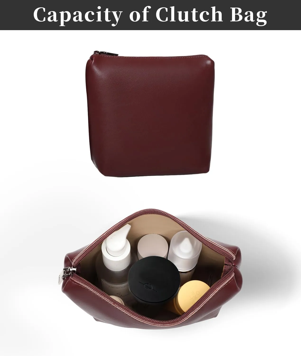 Barsine Tote Bags for Women Vegan Leather Shoulder Purse Top Handle Handbag with Clutch Purse