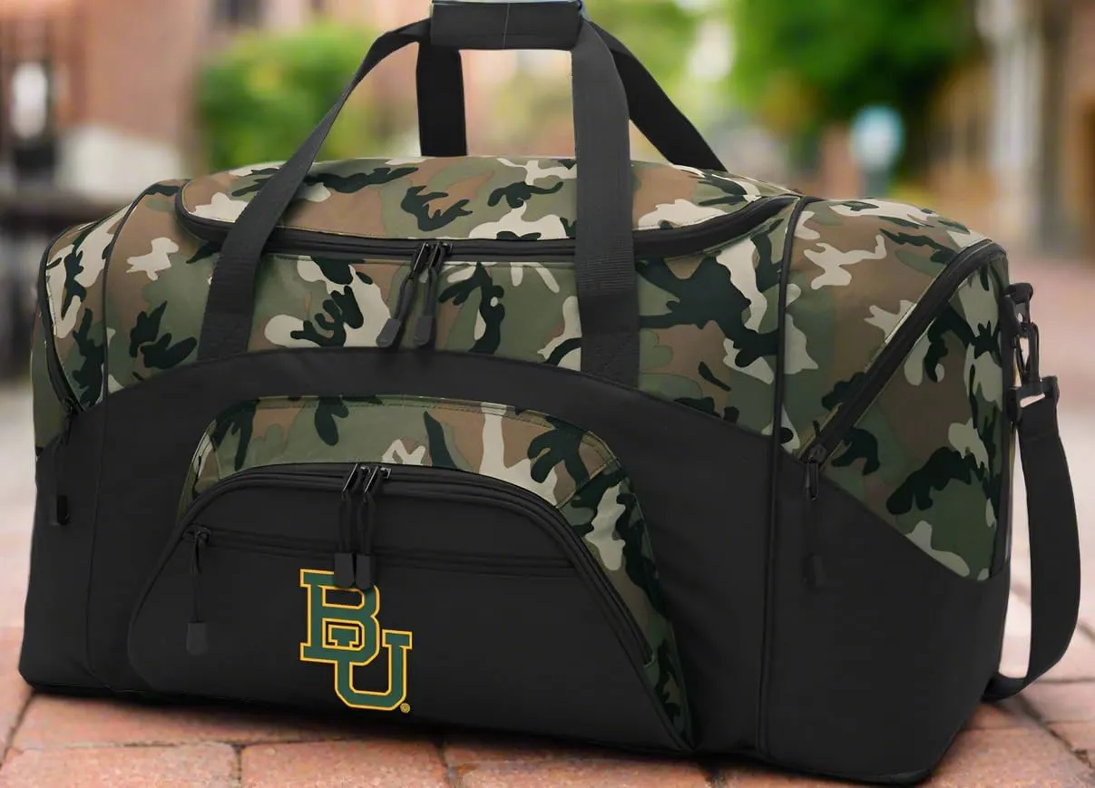 Baylor University Suitcase Duffle Bag Large Baylor Bears Duffel Gift Idea for Her or Him (Baylor Logo, Camo)