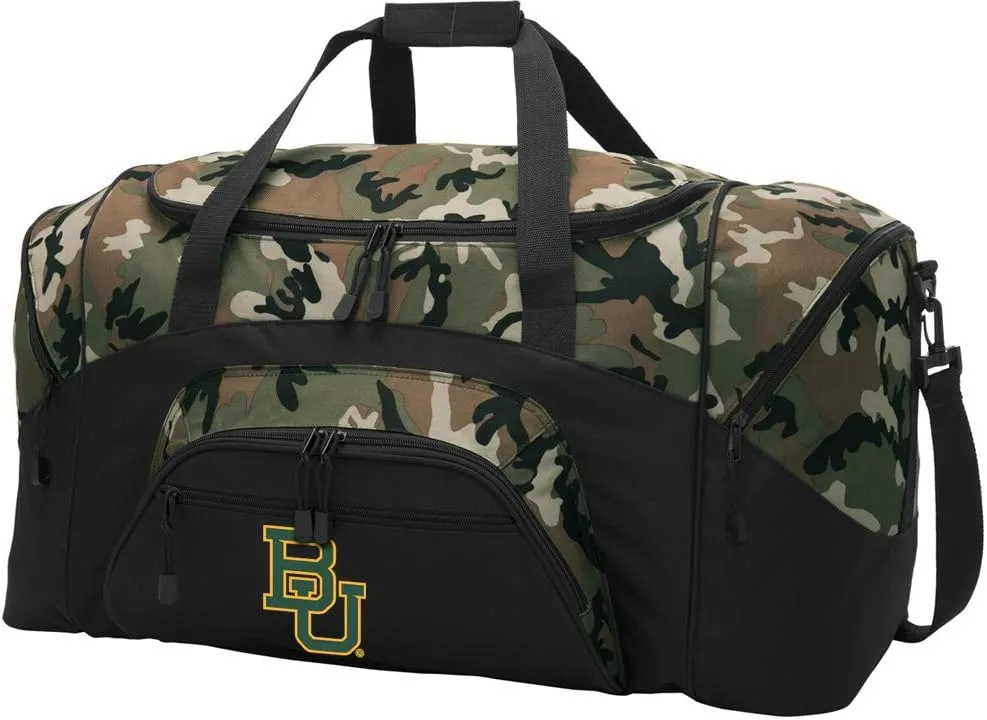 Baylor University Suitcase Duffle Bag Large Baylor Bears Duffel Gift Idea for Her or Him (Baylor Logo, Camo)