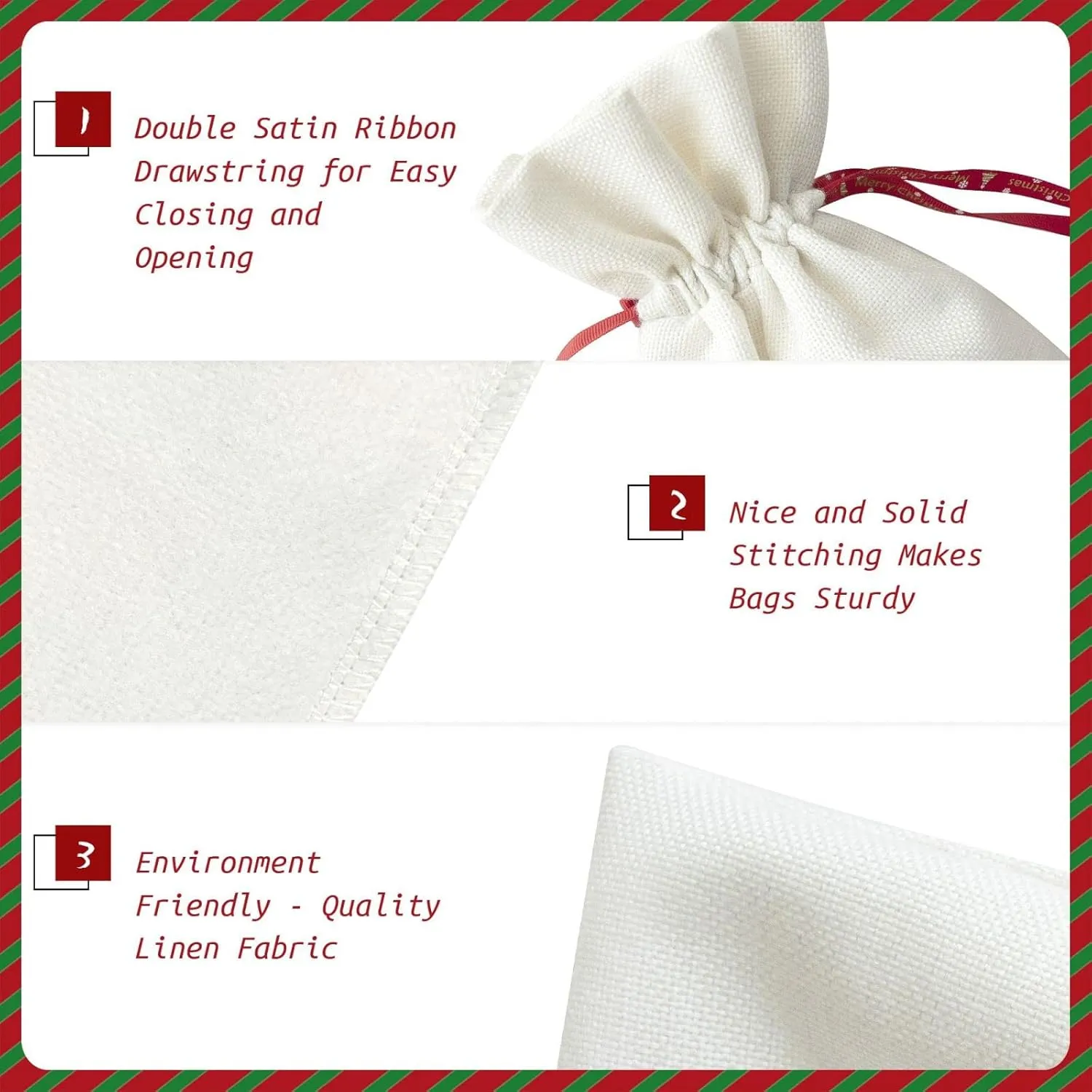 BBEXJIGY Fantasy Rural Print Drawstring Presents Bags 1Piece Christmas Polyester Presents Wrapping Sacks Pouches