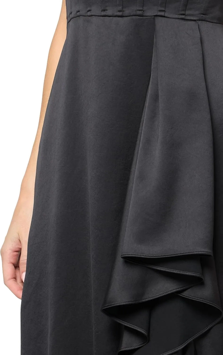 BCBGMAXAZRIA Women's Sleeveless Square Neck Midi Cocktail Dress