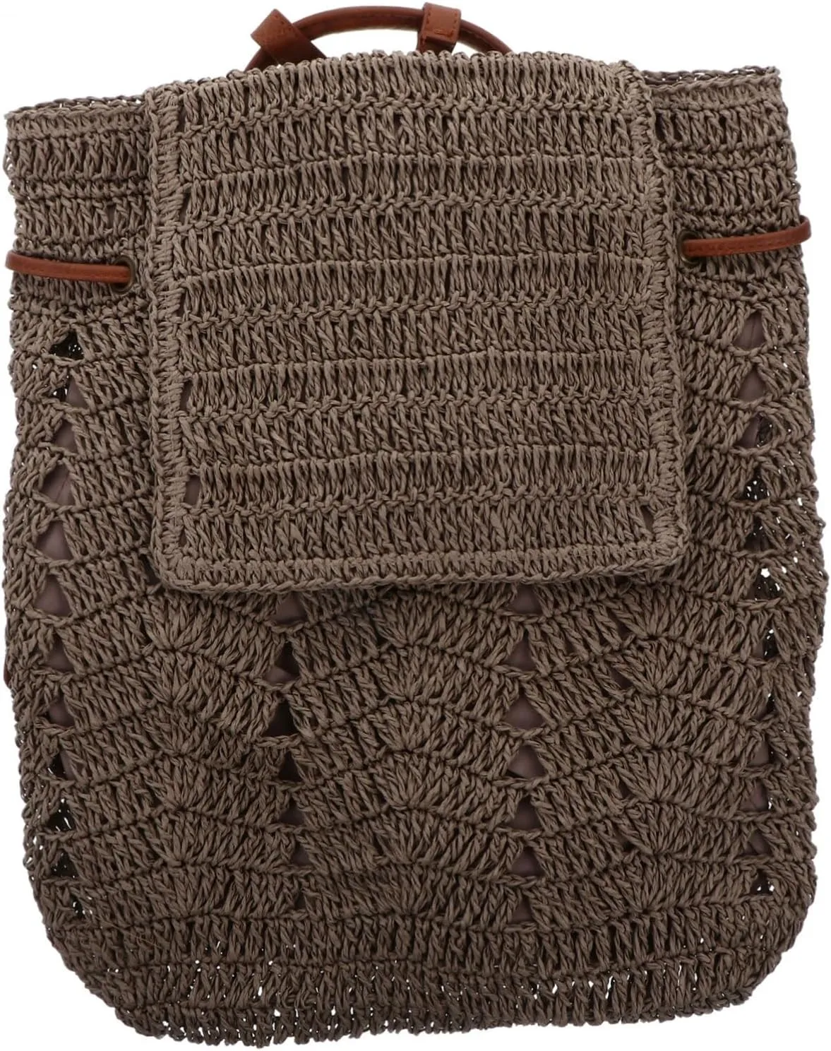 Beach Straw Bag Women's Fashion Shoulder Bag Weave Backpack Small Size Drawstring for Safety Stylish for Everyone