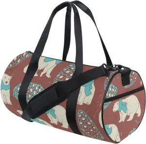 Bears and Pines Travel Duffel Bag for Women and Men, Sport Gym Tote Bags Swimming Yoga,Waterproof Weekend Overnight Bag Carry on Bag Hospital Holdalls