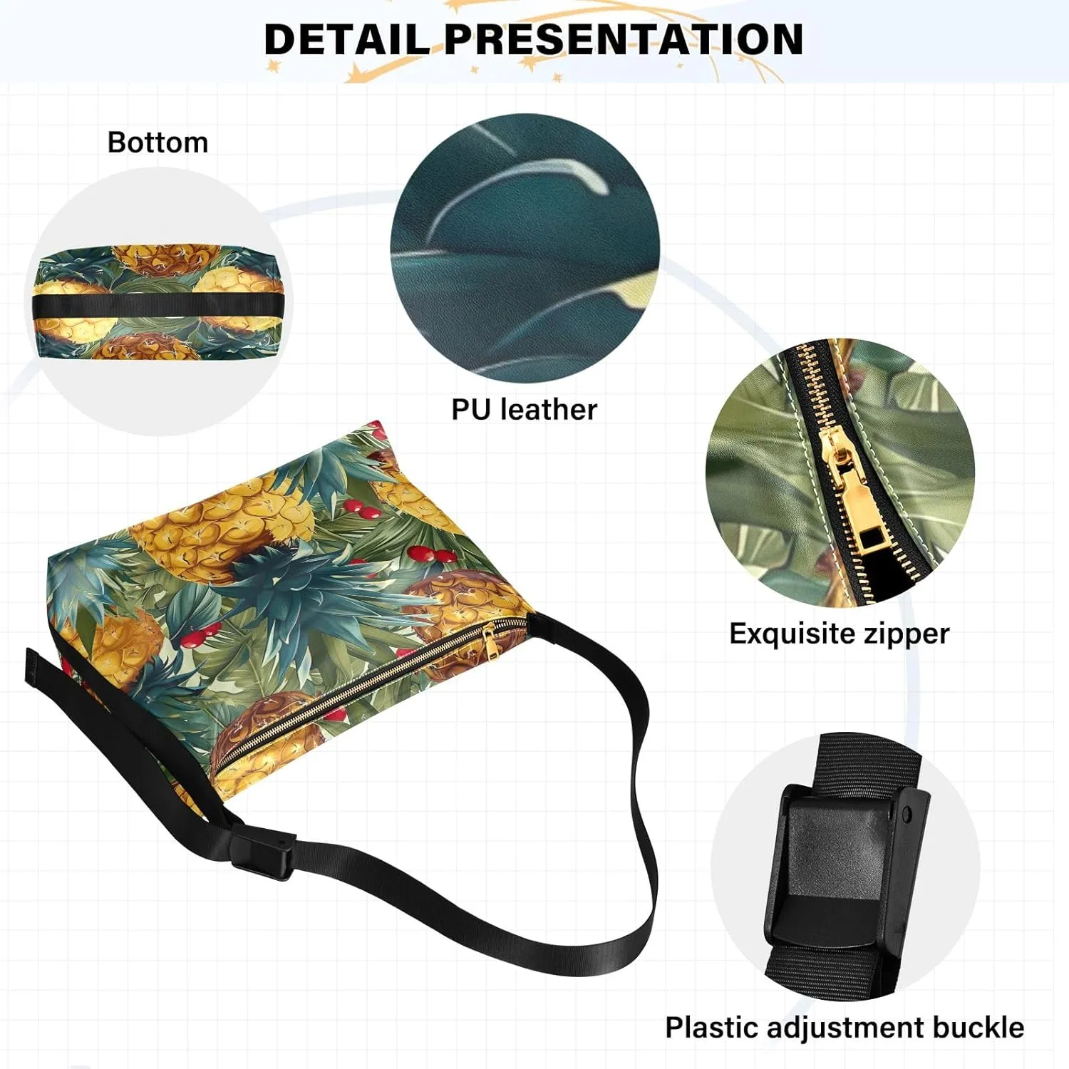 Beautiful Looking Galaxy Bag with Zipper for Women, Crossbody Large Leather Bag, Soft Leather Crossbody Bag
