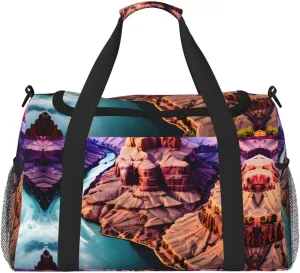 Beauty Grand Canyon print Carry on Luggage for Women Men Shoulder Weekender Crossbody Bag for Yoga Travel Must Haves
